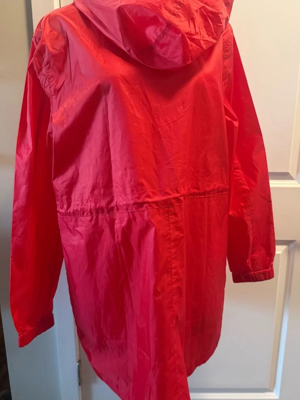 Joules Red Hooded Trench Coat - Picture 2 of 16